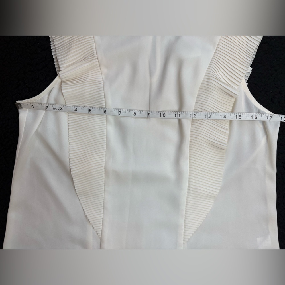 Banana Republic Ivory Ruffle Trim Blouse - Picture 7 of 9